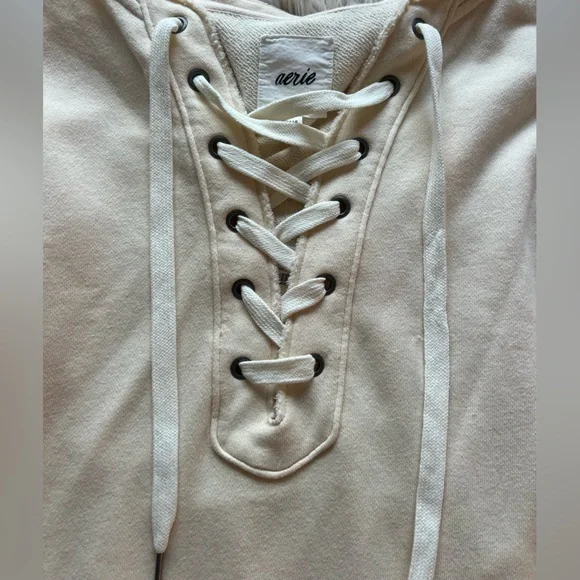 NWT Aerie Cream Criss Cross Sweater - Picture 4 of 9